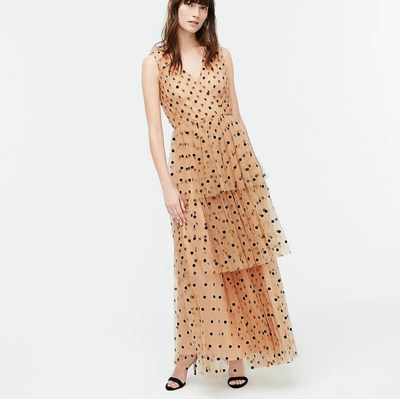 IN SEARCH OF J Crew Tiered Dot Tulle Dress XS - Picture 1 of 1